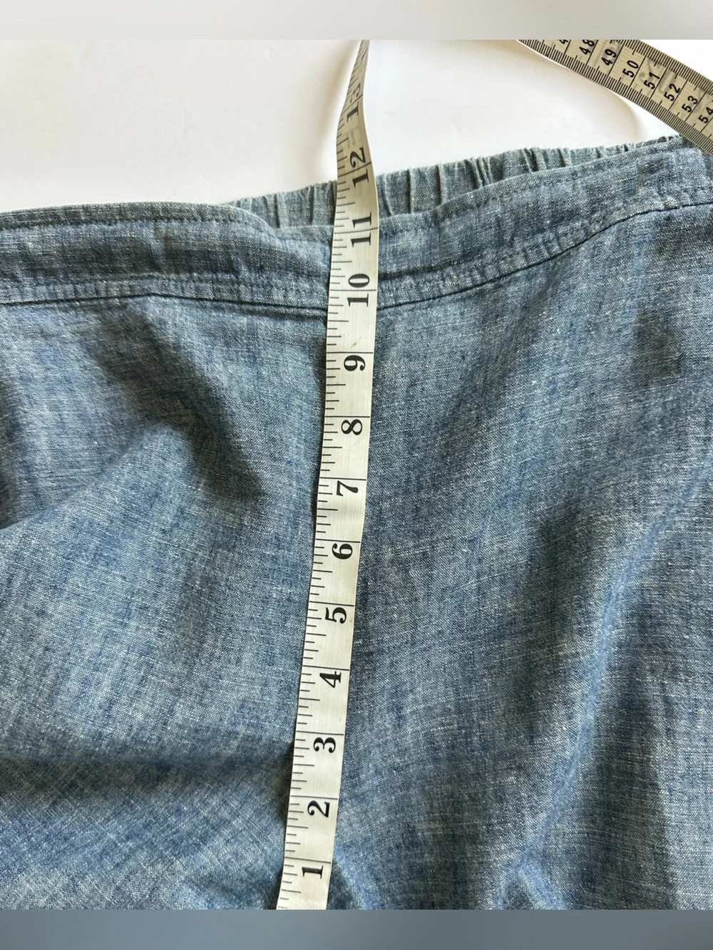 Eileen Fisher Women’s Blue Pull On Organic Cotton and Hemp Slim Pants- Medium